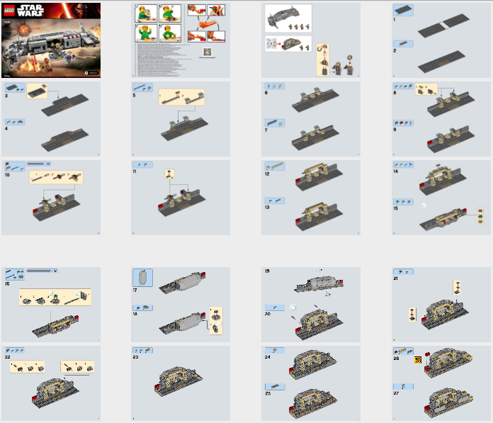 Instructions For LEGO 75140 Resistance Troop Transporter