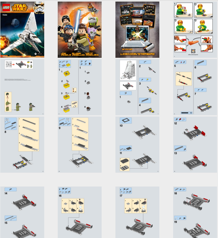 LEGO Imperial Shuttle Tydirium Instructions 75094 Star Wars