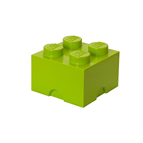 lime green lego storage brick