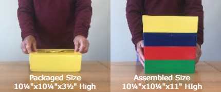 BOX-4-BLOX LEGO Blocks Brick Storage Sorter Sifter 10 Cube Replacement  Blue