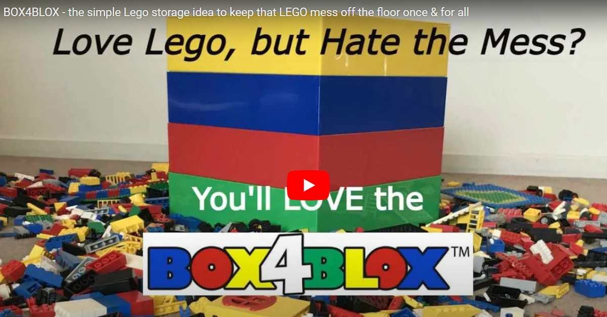 BOX-4-BLOX LEGO Block Sorter Sifter 10 Cube 3 Levels - Blue Red Yellow NO  COVER 
